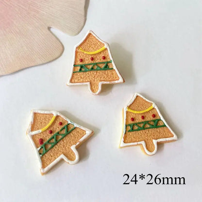 10Pcs Christmas Resin Flat Back Cabochons | DIY Scrapbooking, Baby Headwear, Bow & Ornament Accessories