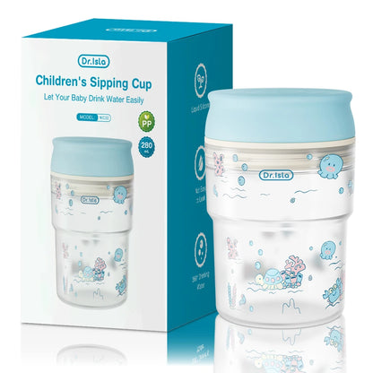 280ml Baby Training Cup with 360° Spill-Proof Drinking Lid – Leakproof, BPA-Free Infant Sippy Cup for Toddlers