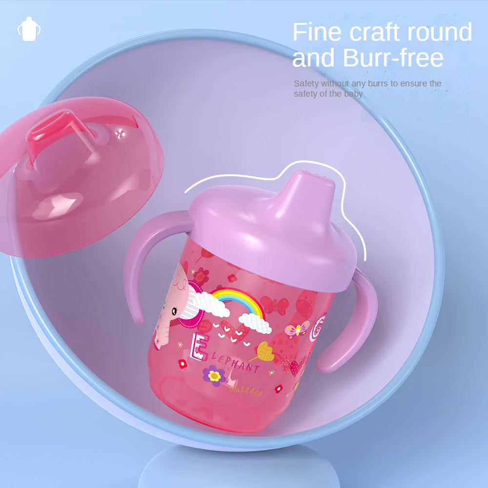 Cute Duckbill Baby Drinking Cup with Handles – BPA-Free Leakproof Infant Training Water Bottle with Flip Lid