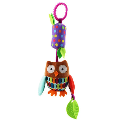 Soft Giraffe & Zebra Animal Handbell Rattle Plush Baby Toy with Teether | Infant Developmental Handle Toys for Newborn Gifts