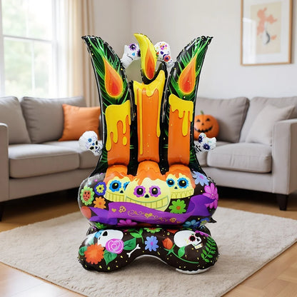 1PC Halloween Witch & Grim Reaper Balloon | 2026 Halloween Party Decoration Supplies | Baby Shower, Birthday & Helium Globos