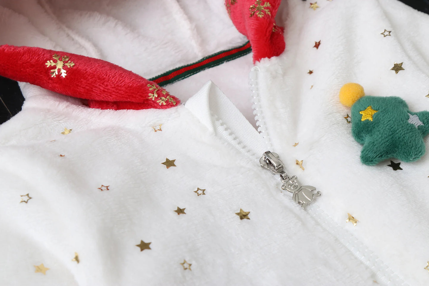 AYNIGIELL Newborn Baby Christmas Clothes | Plush Winter Romper Jumpsuit | Infant Boys Girls Warm Holiday Outfit