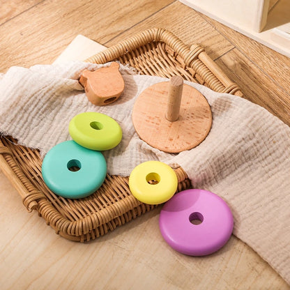 Baby Wooden Montessori Toys – Rectangular Box with Peg Drop for Vision Training, Color Sensory & Early Education Gifts