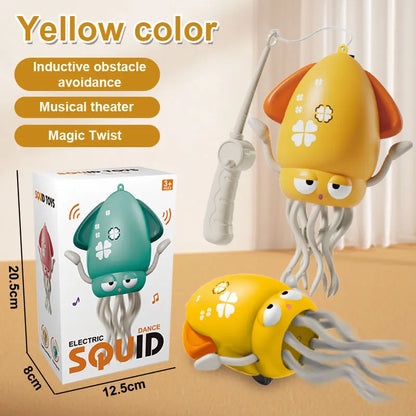 Dancing Octopus Baby Toy – Interactive Tummy Time Toy with Music & LED Lights, Crawling Obstacle-Avoiding Octopus for Infants, Toddlers & Kids