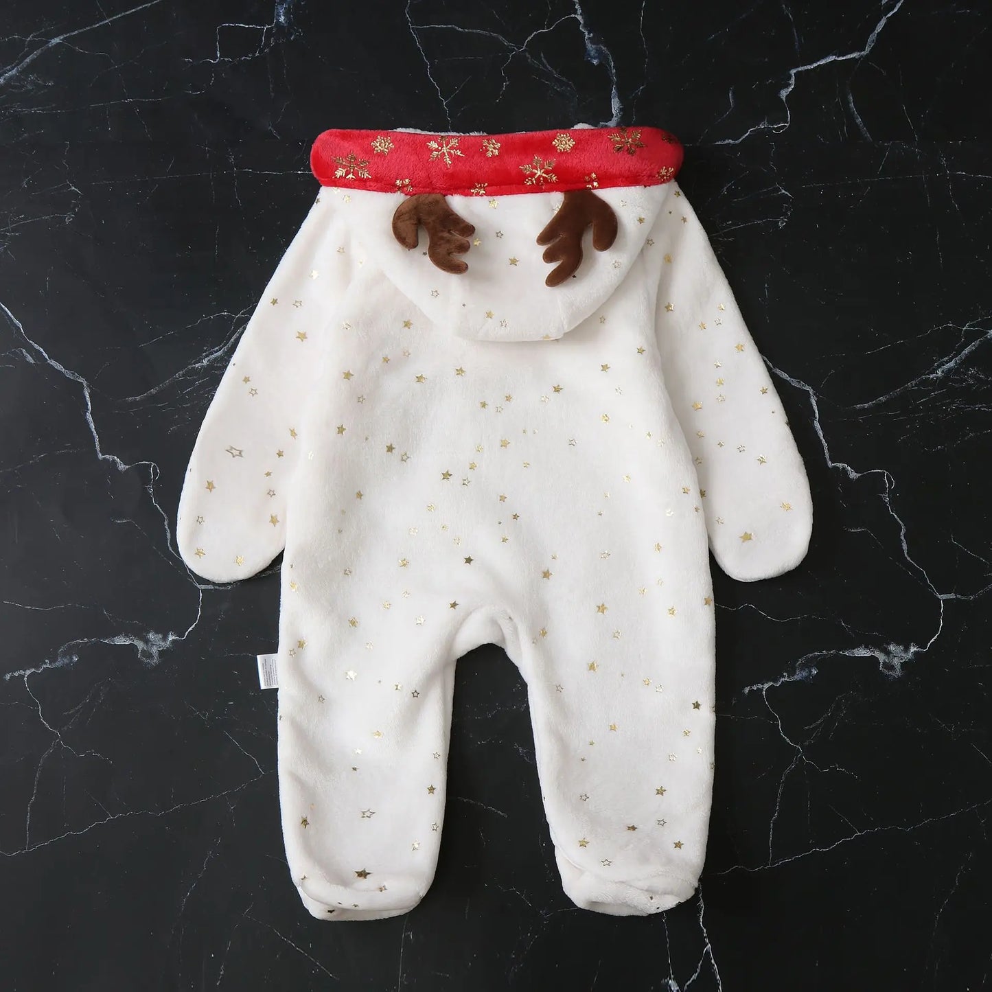 AYNIGIELL Newborn Baby Christmas Clothes | Plush Winter Romper Jumpsuit | Infant Boys Girls Warm Holiday Outfit