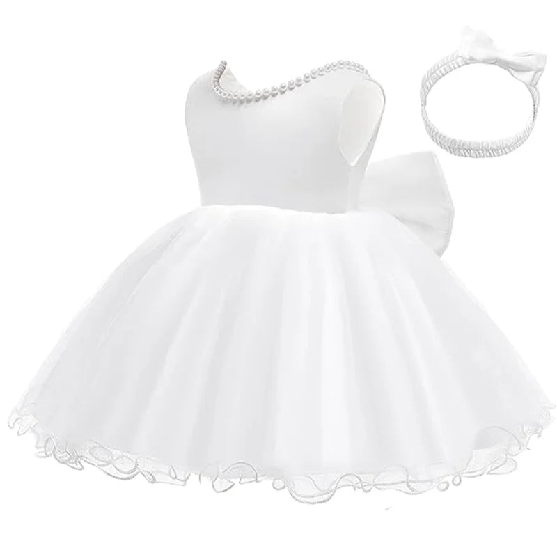 Baby Girls Christmas Princess Dress | Infant Christening & 1st Birthday Party Outfit | Newborn Wedding & Holiday Clothes