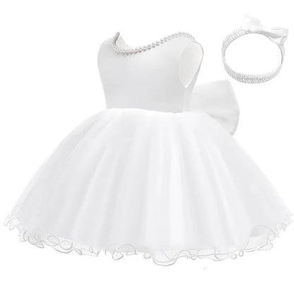 Baby Girls Christmas Princess Dress | Infant Christening & 1st Birthday Party Outfit | Newborn Wedding & Holiday Clothes