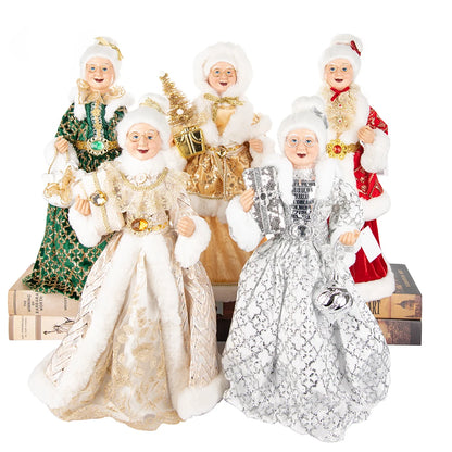 Christmas Decoration – Big Santa Claus Doll & Grandma Figurine | Holiday Room & Tree Décor Gift