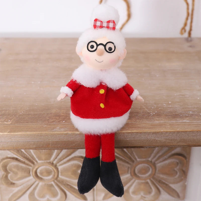 Christmas Hanging Plush Elf Dolls | Long-Legged Santa Claus Boy & Girl Ornaments | Holiday Party & New Year Decorations