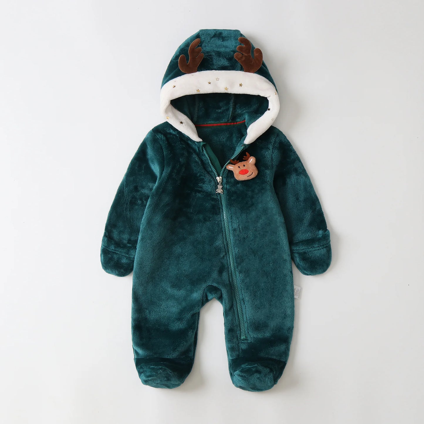 AYNIGIELL Newborn Baby Christmas Clothes | Plush Winter Romper Jumpsuit | Infant Boys Girls Warm Holiday Outfit