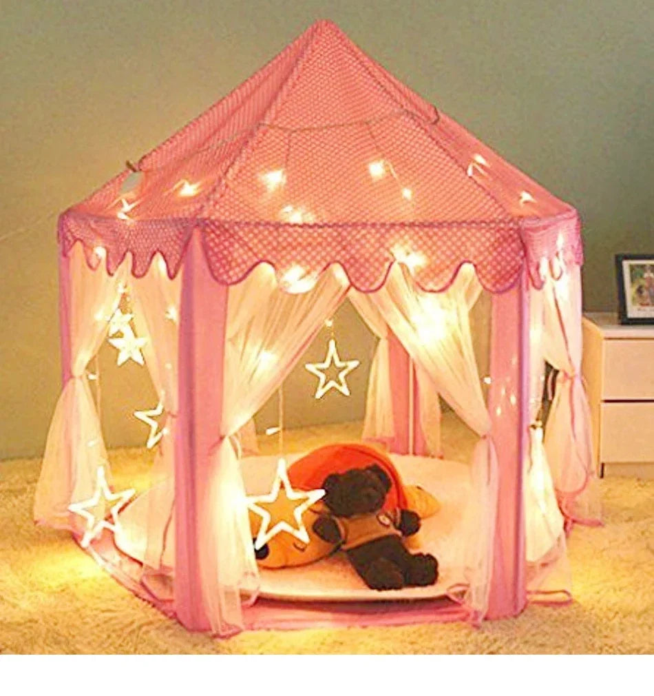 Portable Children’s Tent | Kids Play Tent Toys for Girls | Princess Castle Teepee, Indoor/Outdoor Playhouse, Baby Christmas Gift
