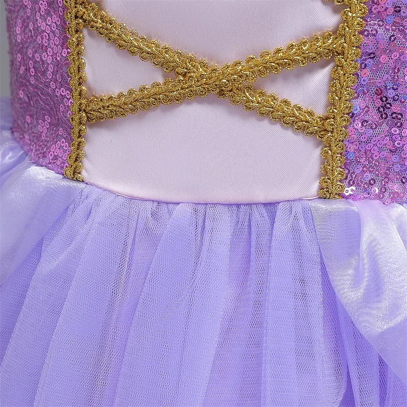 Cinderella Belle Princess Costume Dress for Girls | Rapunzel Cosplay Outfit | Kids Halloween Disguise, Christmas & Birthday Party Clothes