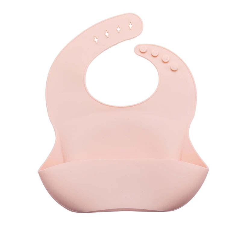 Baby Waterproof Silicone Bibs – Adjustable Feeding Bibs with Cute Bowknot Apron Design | Soft Toddler Bibs for Boys & Girls
