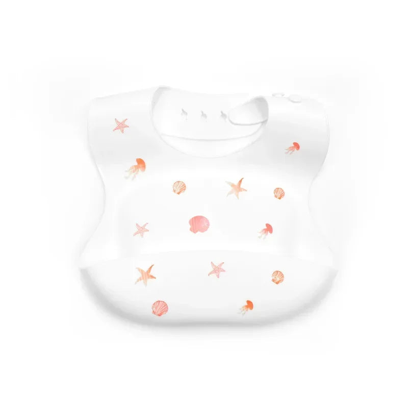 Fashionable Baby Silicone Bib – Adjustable Waterproof Feeding Cloth & Saliva Towel | Newborn Infant Bibs for Boys & Girls