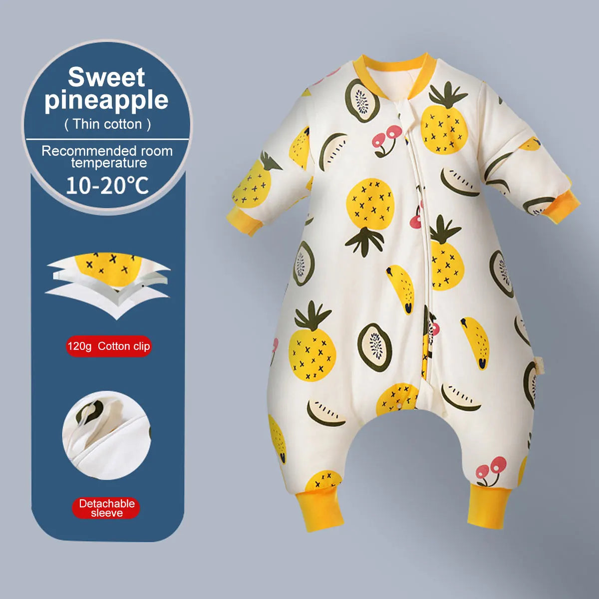 Baby Cartoon Split-Legged Sleepsack – Thickened Children’s Sleeping Bag with Detachable Sleeves for Boys & Girls, Autumn & Winter