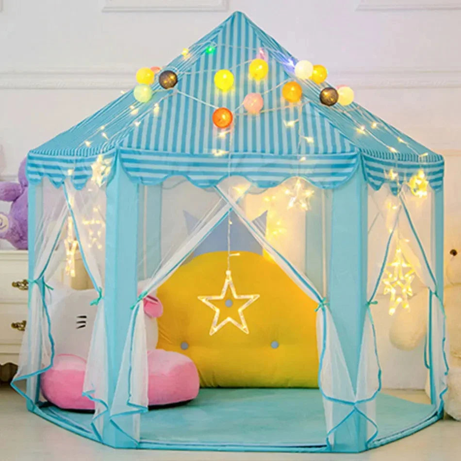 Portable Children’s Tent | Kids Play Tent Toys for Girls | Princess Castle Teepee, Indoor/Outdoor Playhouse, Baby Christmas Gift