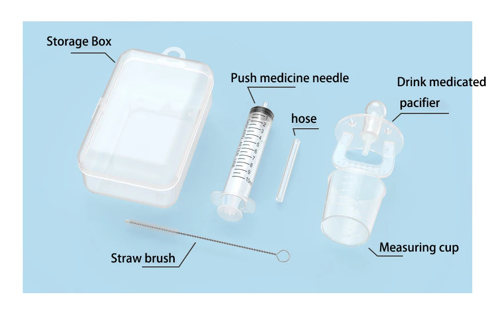Baby Dropper Dispenser Transparent Pacifier Smart Medicine Dispenser Needle Feeder Squeeze Medicine Kids Feeding Utensils