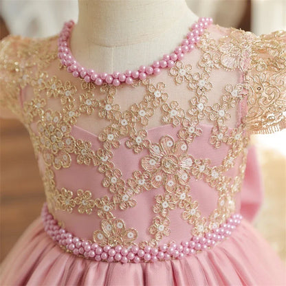 Baby Girl Christmas Dress | Toddler Long Sleeve Lace Tutu Princess Gown | 1st Birthday, Wedding & Party Outfit