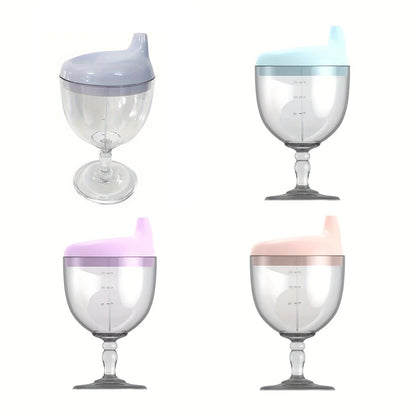 Fun Kids Party Cup – Baby Wine Sippy Cup for Juice, Milk & Water | Plastic Goblet Chalice Training Cup for Birthday Parties