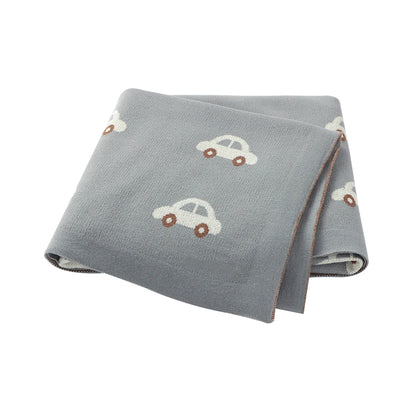Baby Blanket Breathable Cotton Knit Swaddle Wrap – 100×80cm Newborn Receiving Blanket for Boys & Girls, Stroller & Nursery Quilt