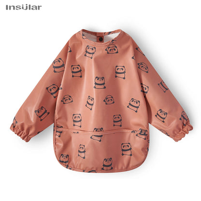 New Children Feeding Aprons – Waterproof Long Sleeve Baby Bib with Pocket | Full Cover Baby Bibs for Toddlers Boys & Girls