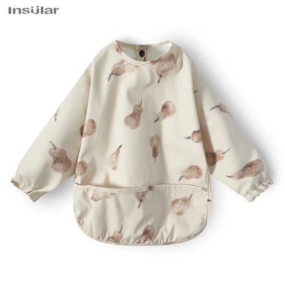 New Children Feeding Aprons – Waterproof Long Sleeve Baby Bib with Pocket | Full Cover Baby Bibs for Toddlers Boys & Girls