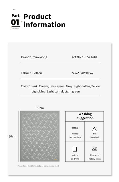 Super Soft Cotton Baby Blanket – Newborn Knit Swaddle Wrap for Stroller, Nursery & Sleeping (90×70cm)