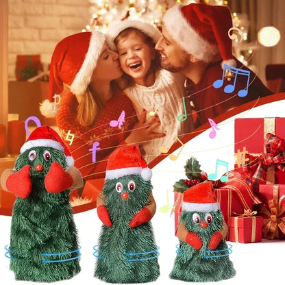 Dancing & Singing Christmas Tree Toy | Electric Plush Doll with Music | Cute Kids Green Plush, Xmas Home Decor & Holiday Gift