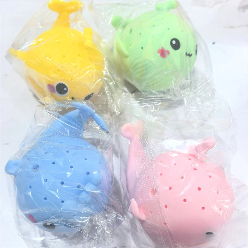 Baby Bath Whale Toy | Water Absorbing Squishy Sponge | Fun Squeezing & Stress Relief Toy for Kids & Toddlers