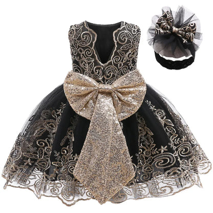 Baby Girl Christmas & Halloween Princess Dress | Infant Christening, 1st Birthday & Party Outfit | Newborn Clothes