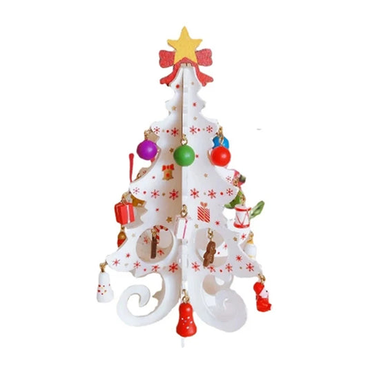 DIY Wooden Christmas Tree for Kids | Handmade 3D Stereo Scene Decoration | Children’s Christmas Ornaments & Holiday Craft