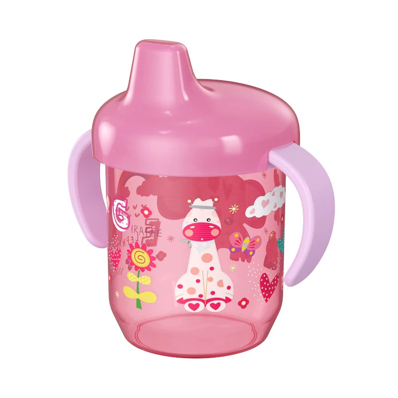 Cute Duckbill Baby Drinking Cup with Handles – BPA-Free Leakproof Infant Training Water Bottle with Flip Lid