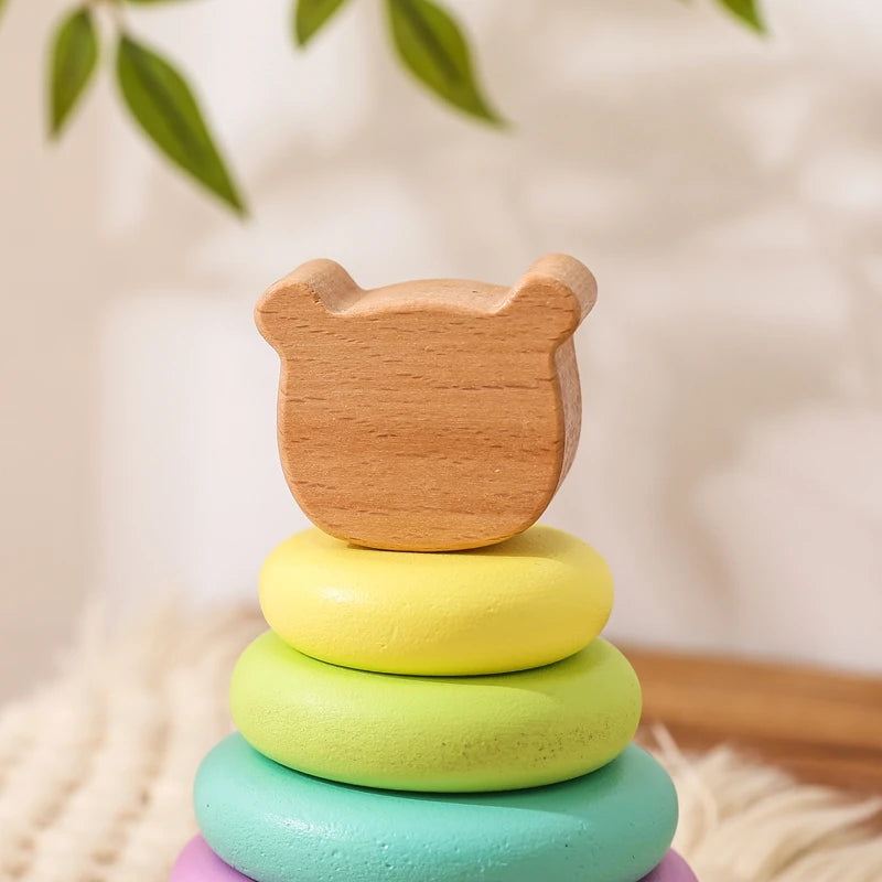 Baby Wooden Montessori Toys – Rectangular Box with Peg Drop for Vision Training, Color Sensory & Early Education Gifts