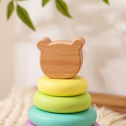 Baby Wooden Montessori Toys – Rectangular Box with Peg Drop for Vision Training, Color Sensory & Early Education Gifts