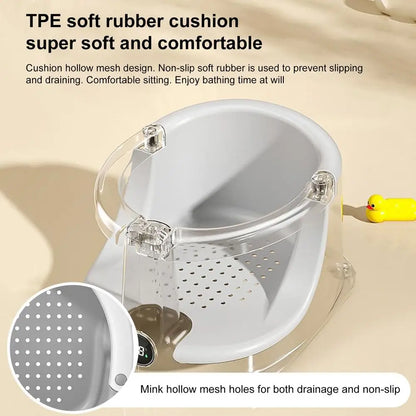 Real-time Temperature Silicone Baby Take A Bath Bathtub Non-Slip Foot Bath Bucket Folding Bathroom With Temperature Sensing