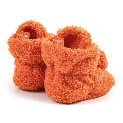 Baby Halloween Pumpkin Booties | Infant Newborn Sock Shoes | Winter Warm Crib Shoes | First Walkers & Prewalkers