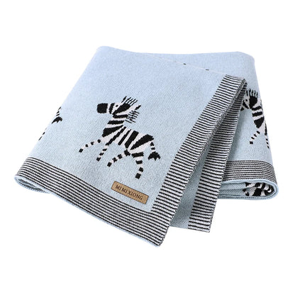Baby Blanket Breathable Cotton Knit Swaddle Wrap – 100×80cm Newborn Receiving Blanket for Boys & Girls, Stroller & Nursery Quilt
