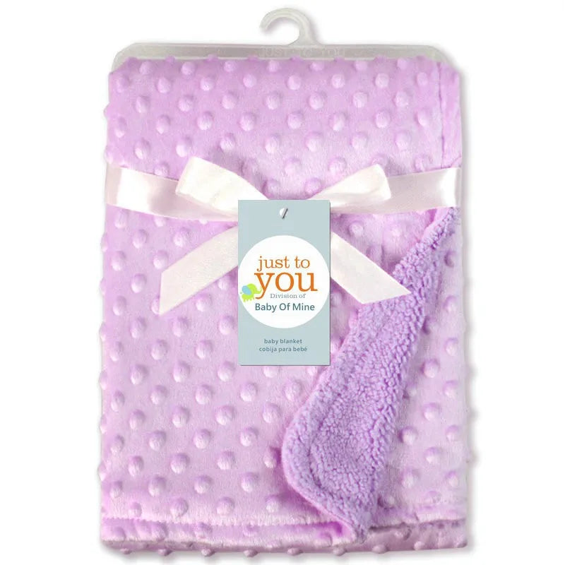 Baby Blanket Warm Sleep Cover – Double Layer Swaddle Wrap & Thermal Fleece Sleepsack | Soft Newborn Bath Towel & Stroller Blanket