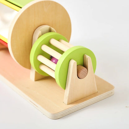 Baby Wooden Montessori Toys – Rectangular Box with Peg Drop for Vision Training, Color Sensory & Early Education Gifts