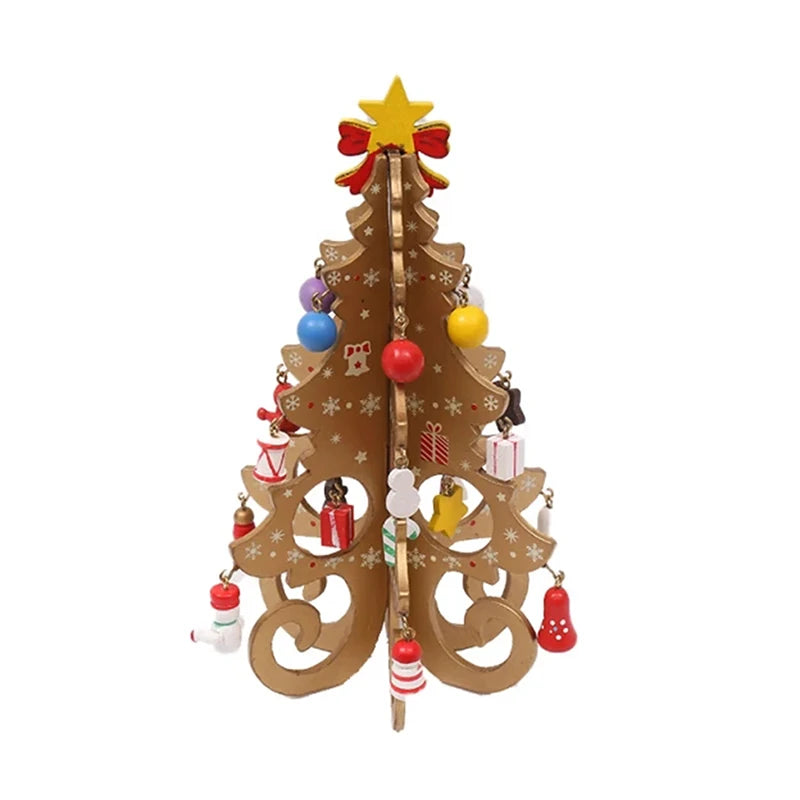 DIY Wooden Christmas Tree for Kids | Handmade 3D Stereo Scene Decoration | Children’s Christmas Ornaments & Holiday Craft