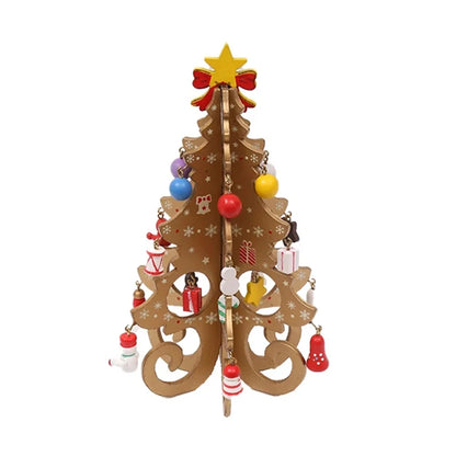 DIY Wooden Christmas Tree for Kids | Handmade 3D Stereo Scene Decoration | Children’s Christmas Ornaments & Holiday Craft