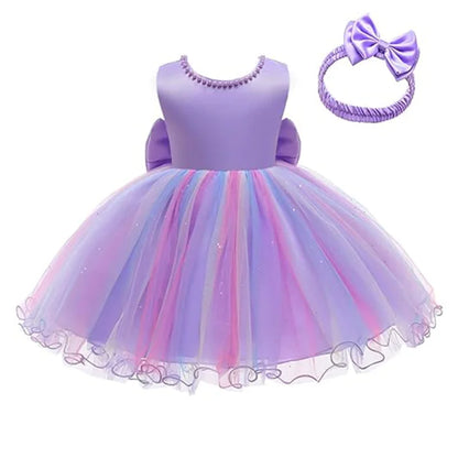 Baby Girls Christmas Princess Dress | Infant Christening & 1st Birthday Party Outfit | Newborn Wedding & Holiday Clothes