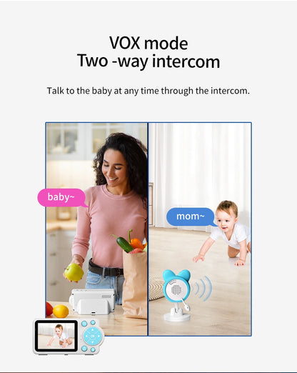 Baby Monitor with Camera – Two-Way Audio Intercom, Infrared Night Vision, Video Surveillance & Security Protection