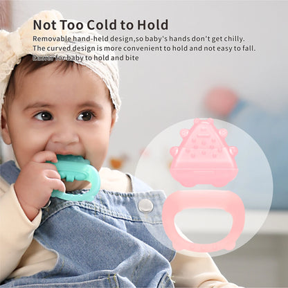 Freezable Baby Silicone Teething Toys – Cooling Relief for Babies 0-12 Months, BPA-Free, Water-Filled & Ice Teething Toys, Safe