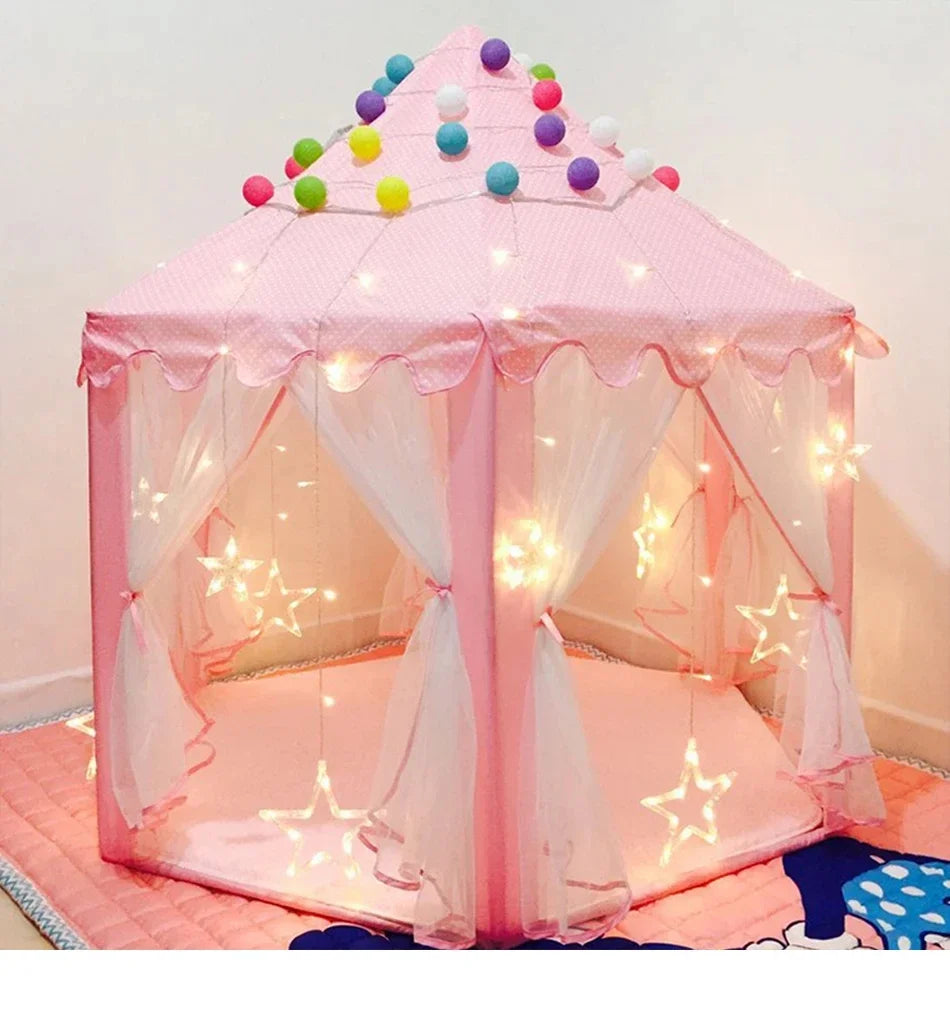 Portable Children’s Tent | Kids Play Tent Toys for Girls | Princess Castle Teepee, Indoor/Outdoor Playhouse, Baby Christmas Gift