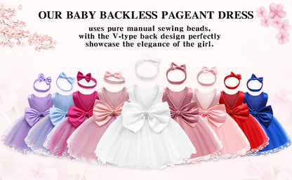 Baby Girl Christmas & Halloween Princess Dress | Infant Christening, 1st Birthday & Party Outfit | Newborn Clothes