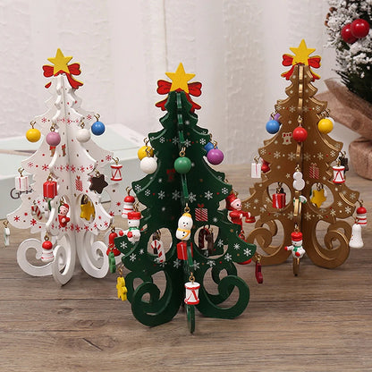 DIY Wooden Christmas Tree for Kids | Handmade 3D Stereo Scene Decoration | Children’s Christmas Ornaments & Holiday Craft