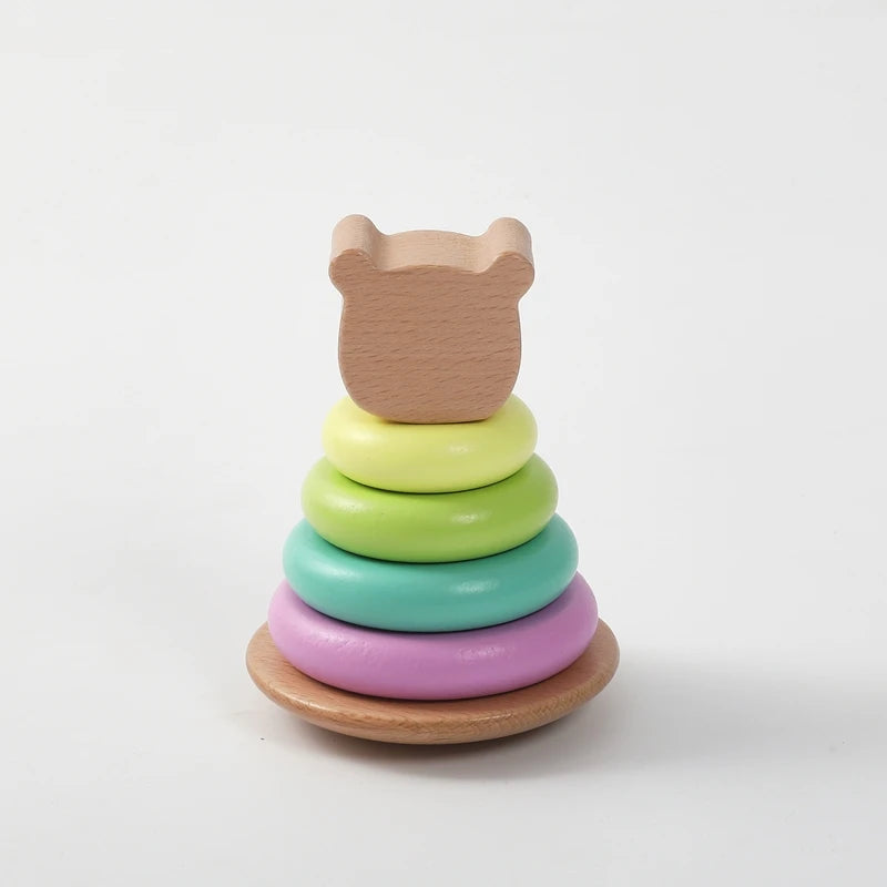 Baby Wooden Montessori Toys – Rectangular Box with Peg Drop for Vision Training, Color Sensory & Early Education Gifts