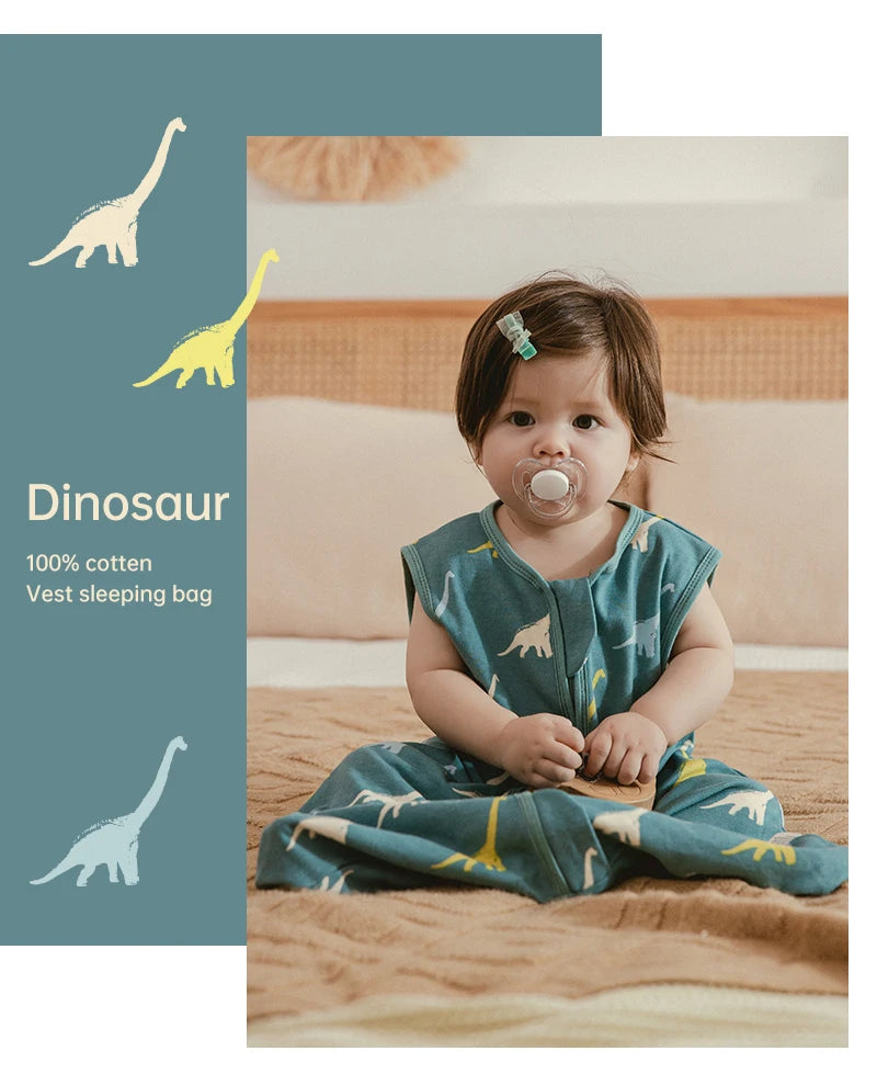 Baby Summer Sleeping Bag 0–24 Months – Lightweight 0.5 TOG Wearable Blanket, Thin Layer Sleep Sack with Anti-Kick Design, Beige Wheat Print