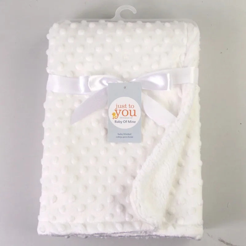 Baby Blanket Warm Sleep Cover – Double Layer Swaddle Wrap & Thermal Fleece Sleepsack | Soft Newborn Bath Towel & Stroller Blanket